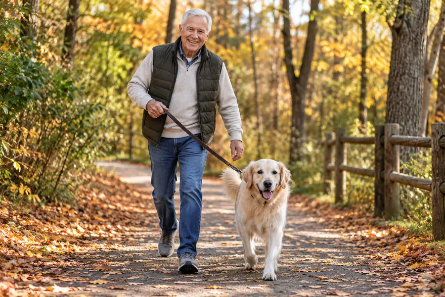 People staying active outdoors