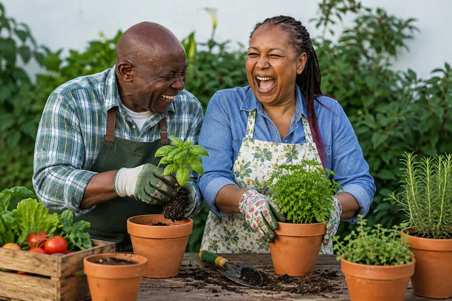 Person enjoying a meaningful daily activity